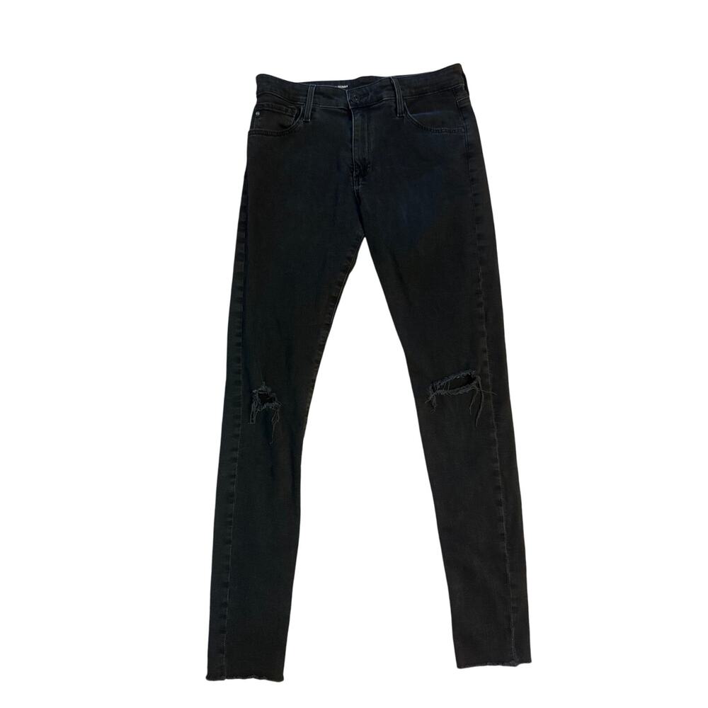 Women 28 AG Adriano Goldschmied The Farrah Skinny High-Rise Black Denim Jeans